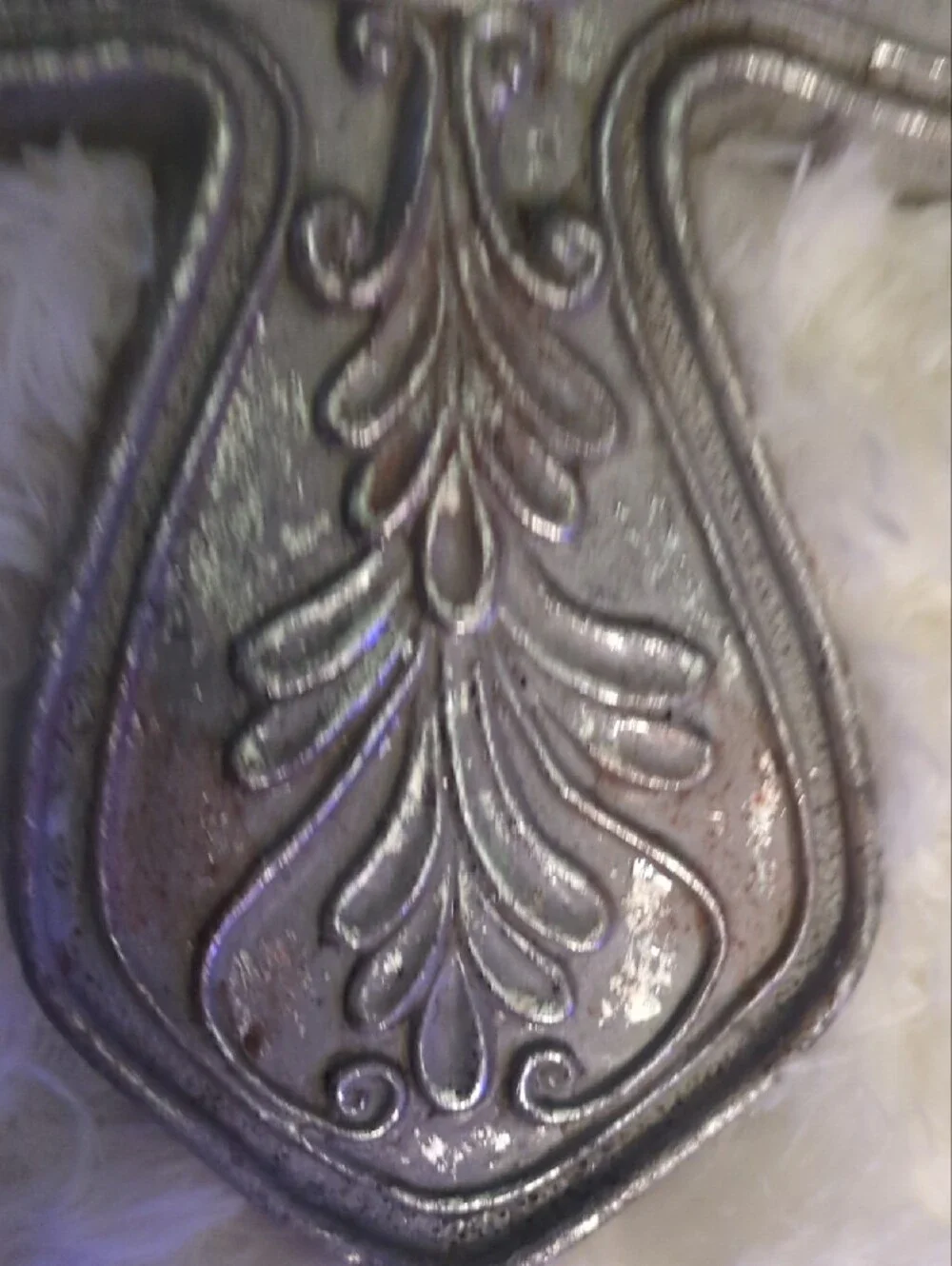 Distress Cross Decorative Silver Ornate  - Elegant Home Wall Decor Approx 11x9